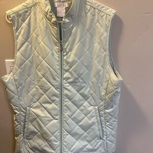 Vintage SDI Mint Green Puffer with Lining Quilted Vest Women XL
